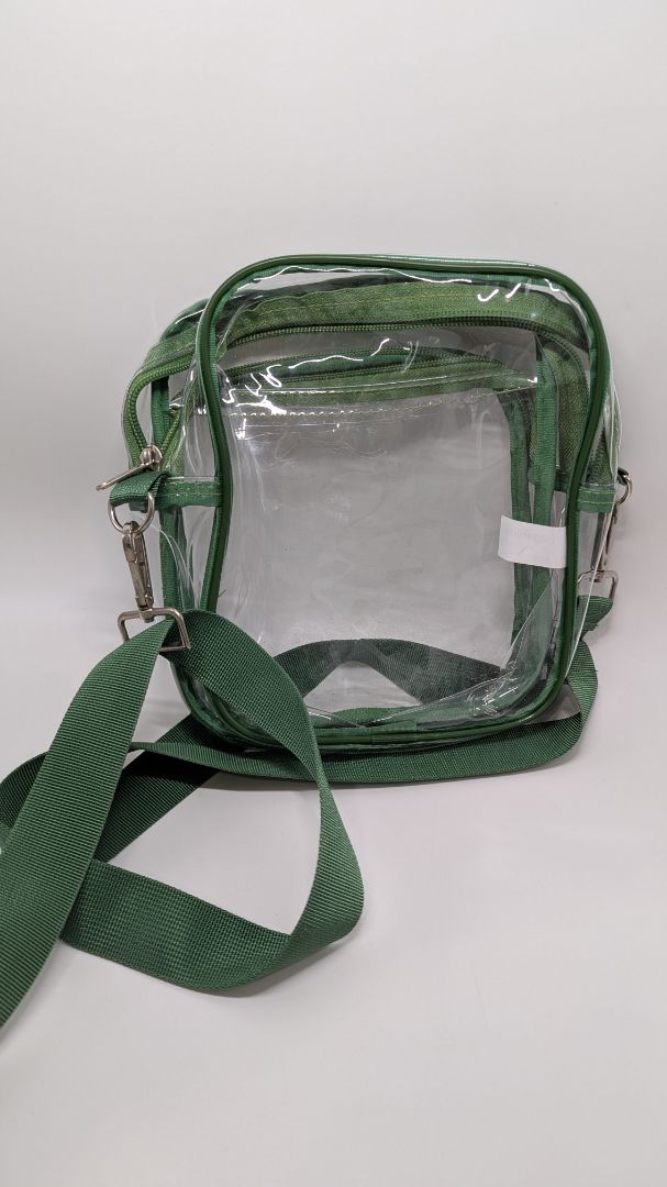 Bagenius Green Clear Plastic Crossbody Purse