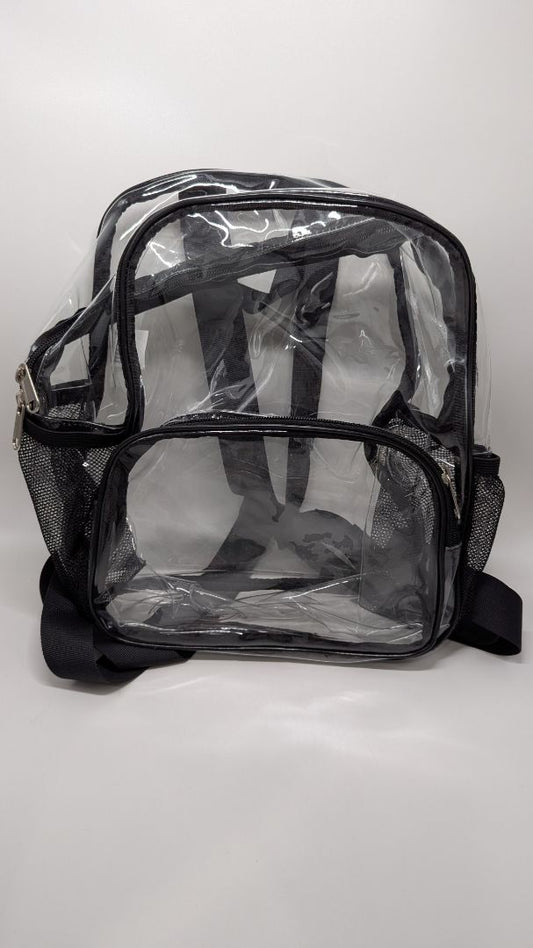 BUSIUW Black/Clear Plastic Backpack