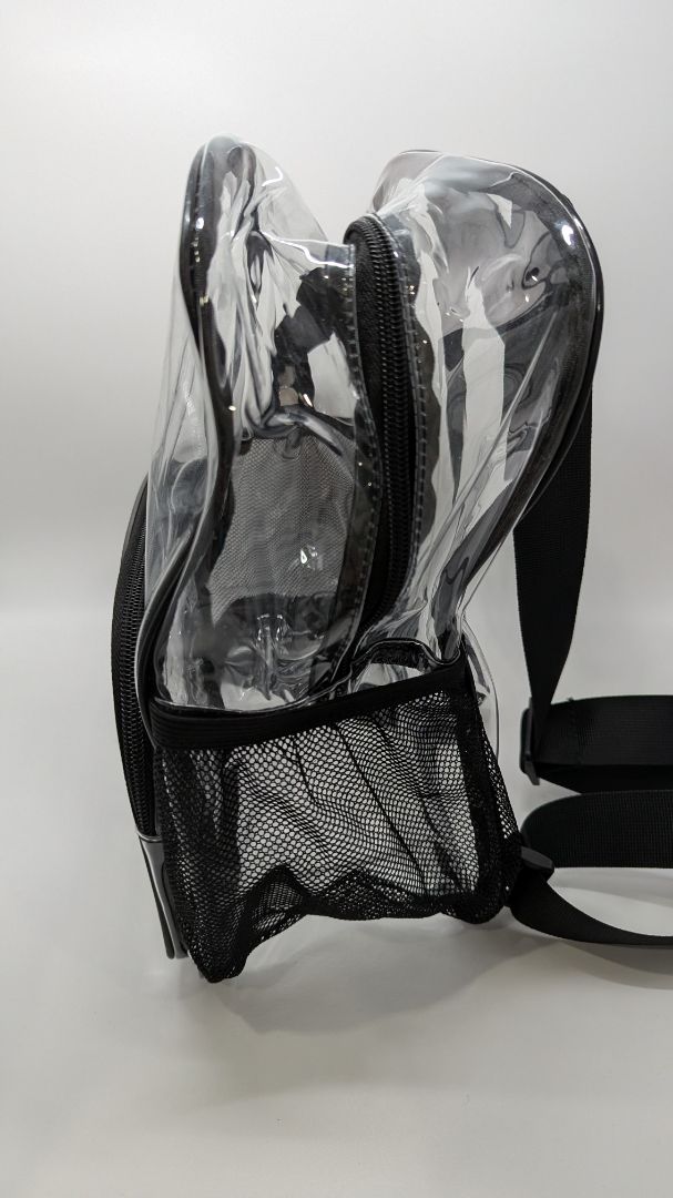 BUSIUW Black/Clear Plastic Backpack