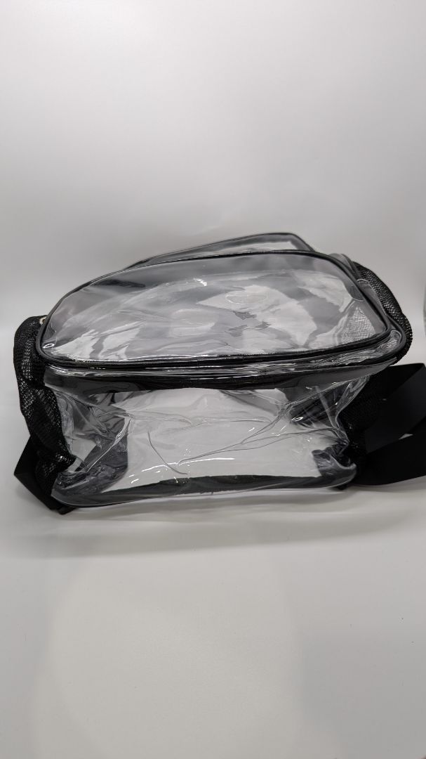 BUSIUW Black/Clear Plastic Backpack