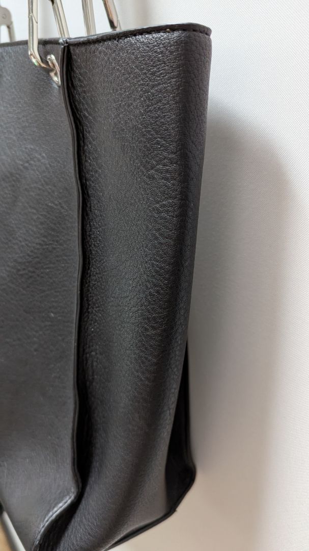 Calvin Klein Black Faux-Leather Tote Bag