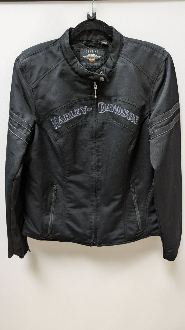 Harley Davidson Women's Black 2PC Vest-Jacket Combination Set