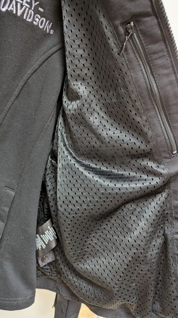 Harley Davidson Women's Black 2PC Vest-Jacket Combination Set