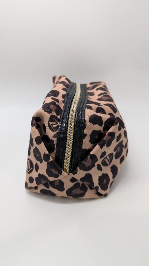 Adrienne Vittadini Brown Spotted Cosmetics Pouch