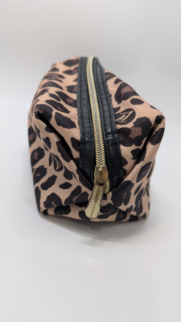 Adrienne Vittadini Brown Spotted Cosmetics Pouch