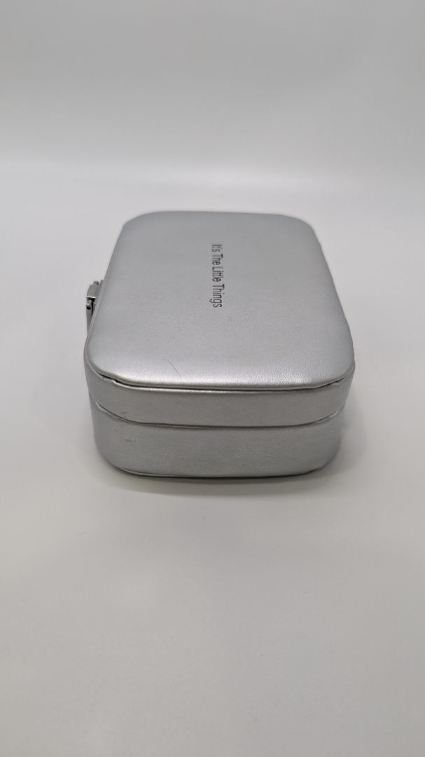 "It's the Little Things" Silver Small Jewelry Travel Case