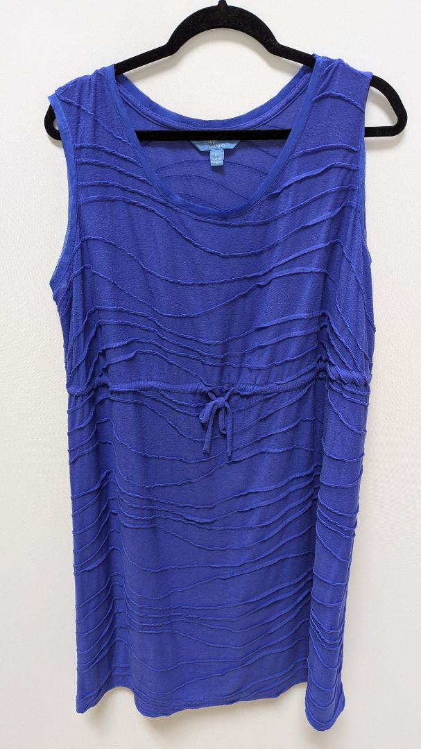 Simply Vera Wang Dark Blue Layered Sleeveless Dress