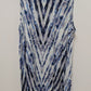 AVA & VIV Blue Striped Dye Sleeveless Shift Dress