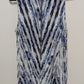 AVA & VIV Blue Striped Dye Sleeveless Shift Dress