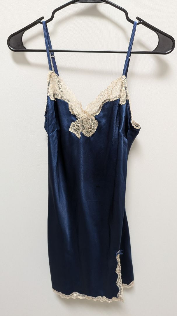 Victoria's Secret Navy/Tan Lace Nightgown