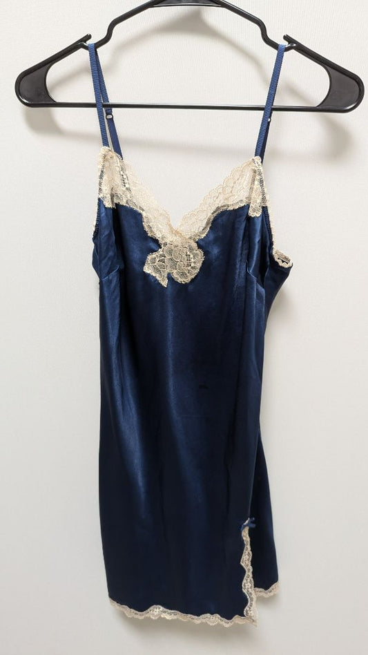 Victoria's Secret Navy/Tan Lace Nightgown