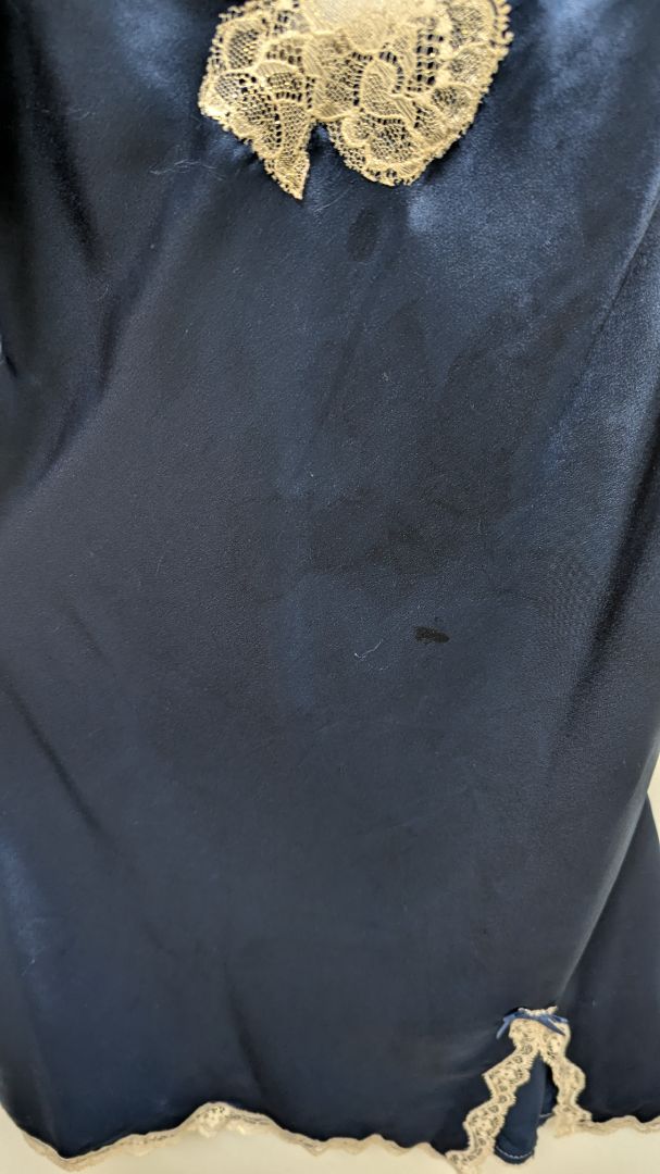 Victoria's Secret Navy/Tan Lace Nightgown