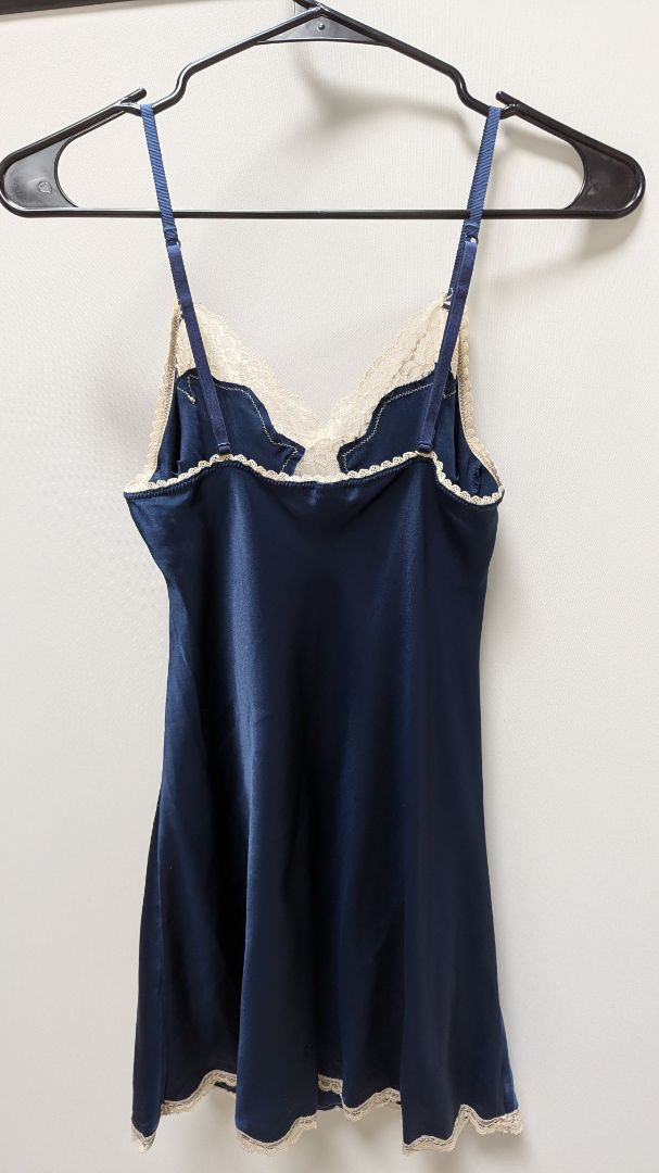 Victoria's Secret Navy/Tan Lace Nightgown