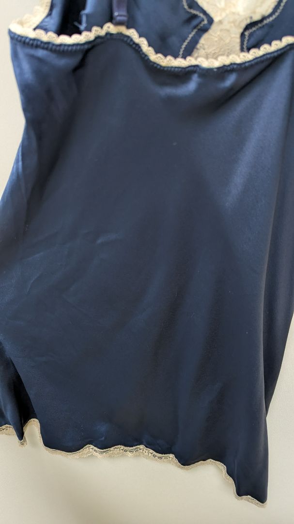 Victoria's Secret Navy/Tan Lace Nightgown