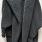 G.I.L.I Black Faux-Fur Open-Front Coat with Pockets