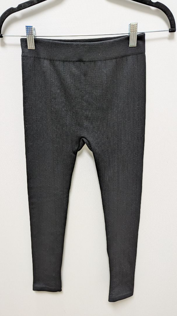 Terramar Black Thick Knit Leggings