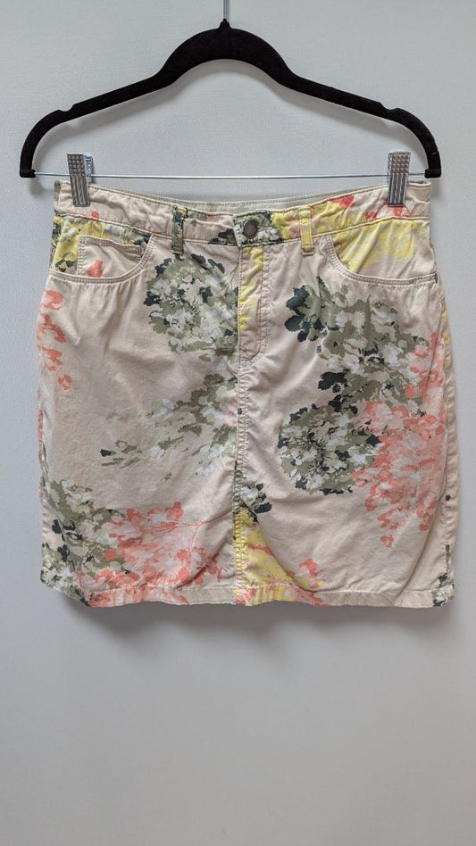 Croft & Barrow Tan Floral Casual Skort