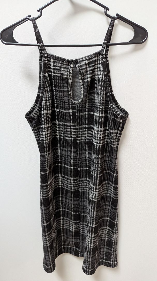 J for Justify Black/White Plaid Mini Dress