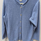 E.M.I. Sportswear Blue Textured Button-Down Cardigan Sweater