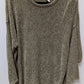 Express Tricot Vintage Dark Green Cutout Hem Sweater