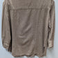 Coldwater Creek Brown Snap-Button-Down Linen Blouse