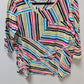 westbound Multicolor Striped Ruffled Crepe Tee