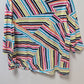 westbound Multicolor Striped Ruffled Crepe Tee