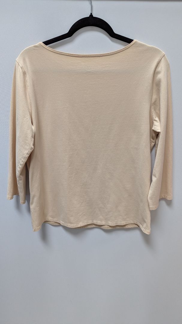 J.Jill Beige Supersoft Square Neck Tee
