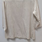 Coldwater Creek Ivory/Tan Embroidered Neck Tee