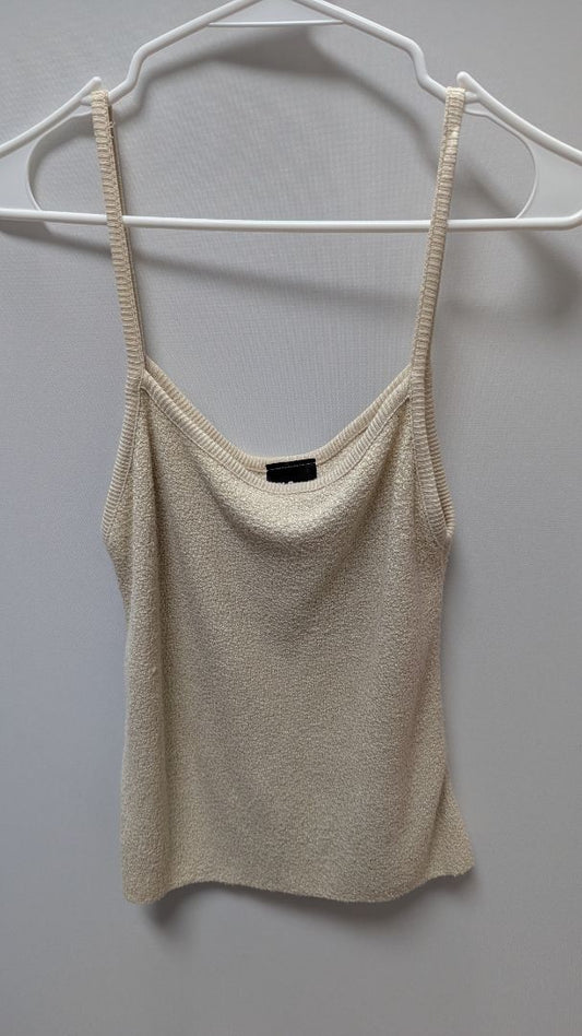 Ci Sono Light Tan Woven Knit Cami Tank