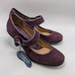Croft & Barrow Dark Purple Suede Josephine Heels