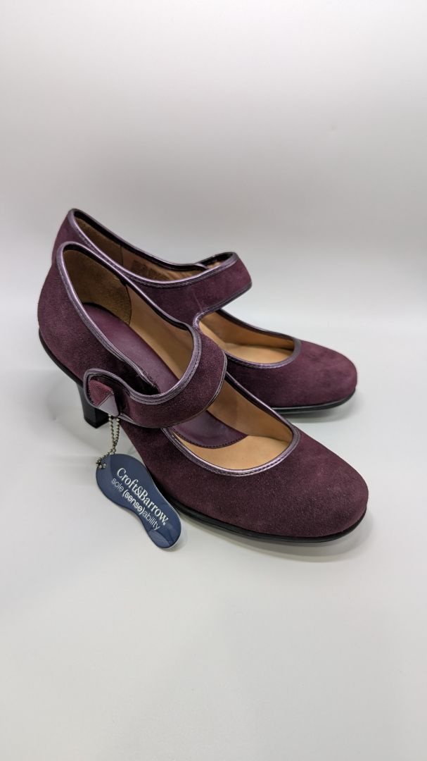 Croft & Barrow Dark Purple Suede Josephine Heels