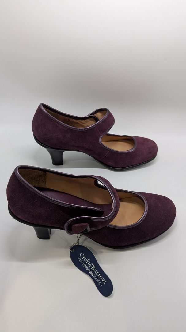 Croft & Barrow Dark Purple Suede Josephine Heels