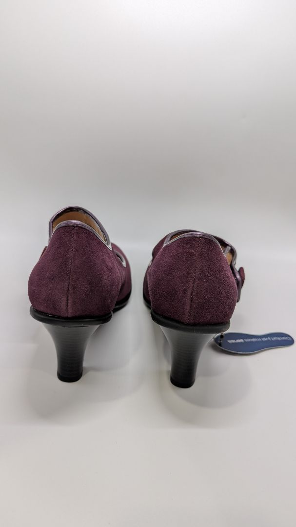 Croft & Barrow Dark Purple Suede Josephine Heels