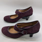 Croft & Barrow Dark Purple Suede Josephine Heels