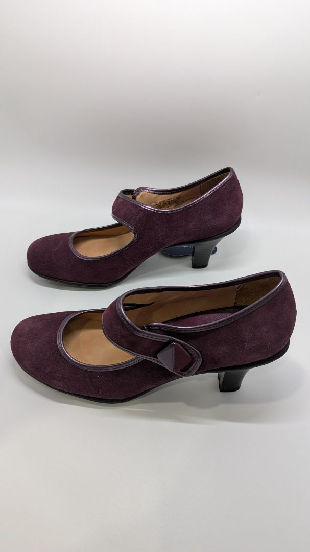 Croft & Barrow Dark Purple Suede Josephine Heels