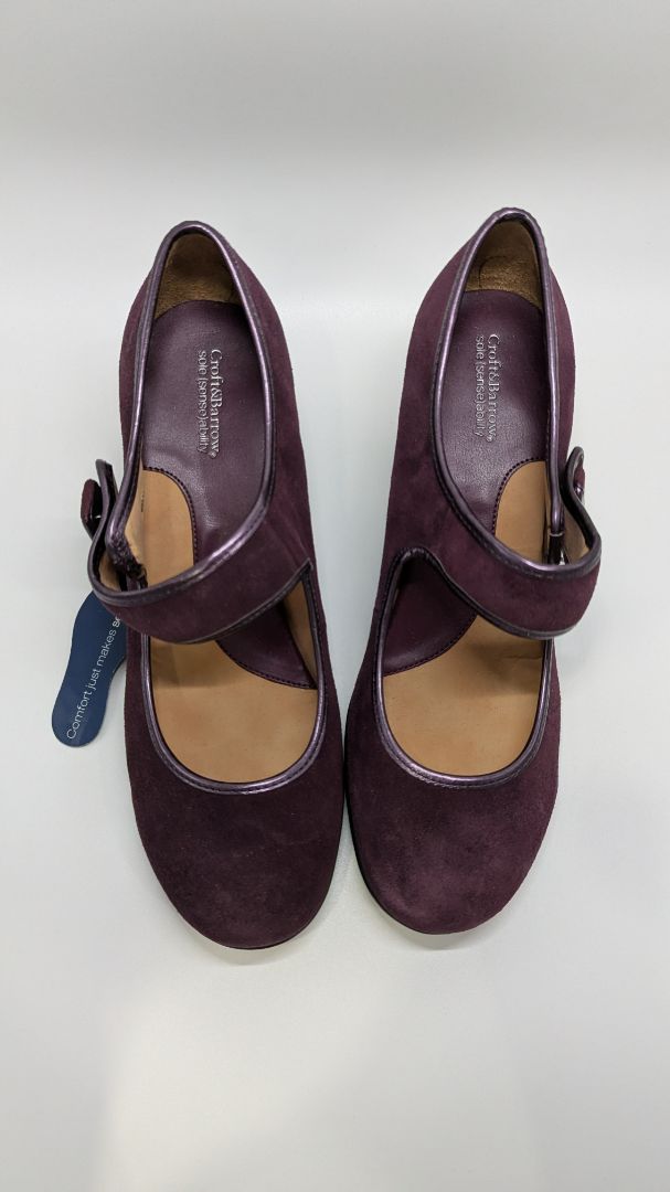 Croft & Barrow Dark Purple Suede Josephine Heels