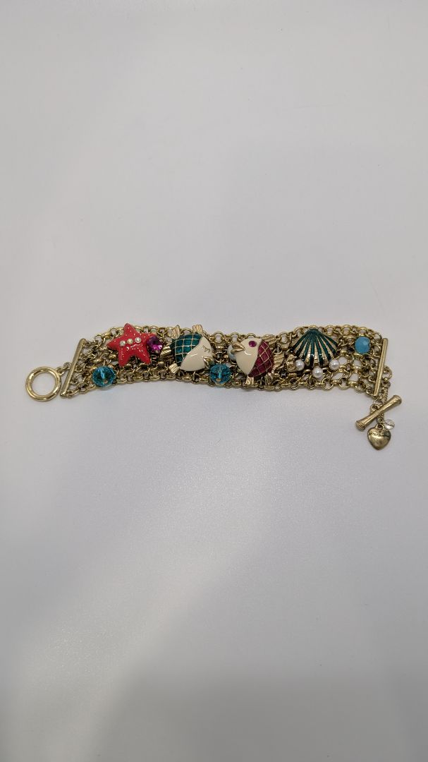 Betsey Johnson Gold "Under the Sea" Charms Bracelet