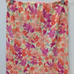 LOFT Pink Floral Linen Pencil Skirt