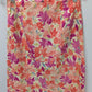 LOFT Pink Floral Linen Pencil Skirt