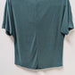 Green Envelope LA Dark Teal Cowl-Neck Blouse
