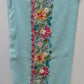 Light Blue Flower Embroidered Scarf