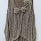 Pretty Angel Brown Lace Sleeveless Dress