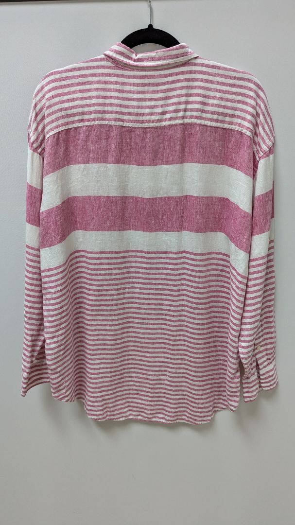 Lauren Ralph Lauren Pink/White Striped Blouse