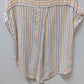 Lucky Brand Ivory Pastel Striped Button-Down Blouse