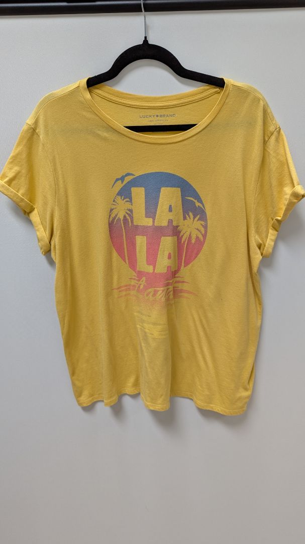 Lucky Brand Yellow "La La Land" Graphic Tee