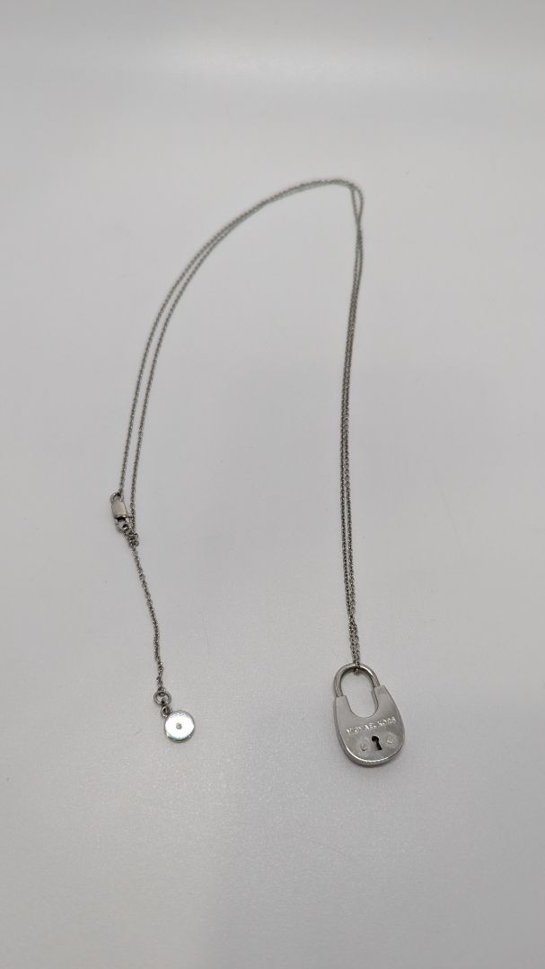 Michael Kors Silver Padlock Pendant Necklace
