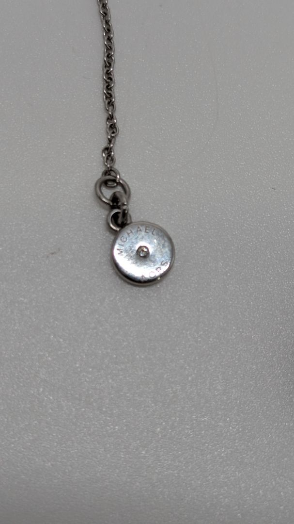 Michael Kors Silver Padlock Pendant Necklace