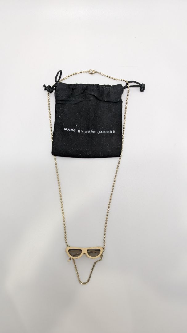 Marc Jacobs Gold Metal Sunglasses Chain Necklace