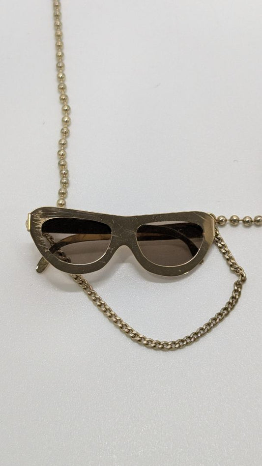 Marc Jacobs Gold Metal Sunglasses Chain Necklace